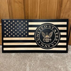 United States Navy Wooden Sign